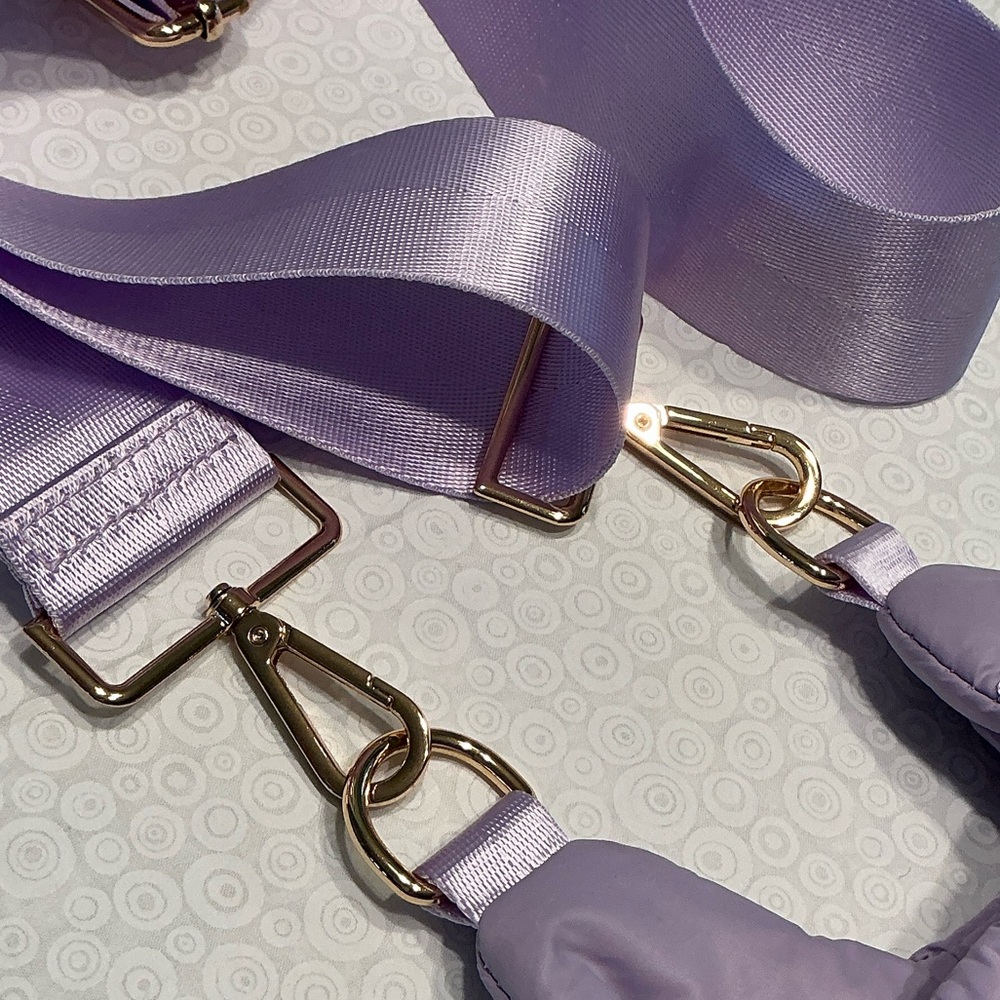 Lavender Quilted Crossbody Bag - Picture 3 of 10